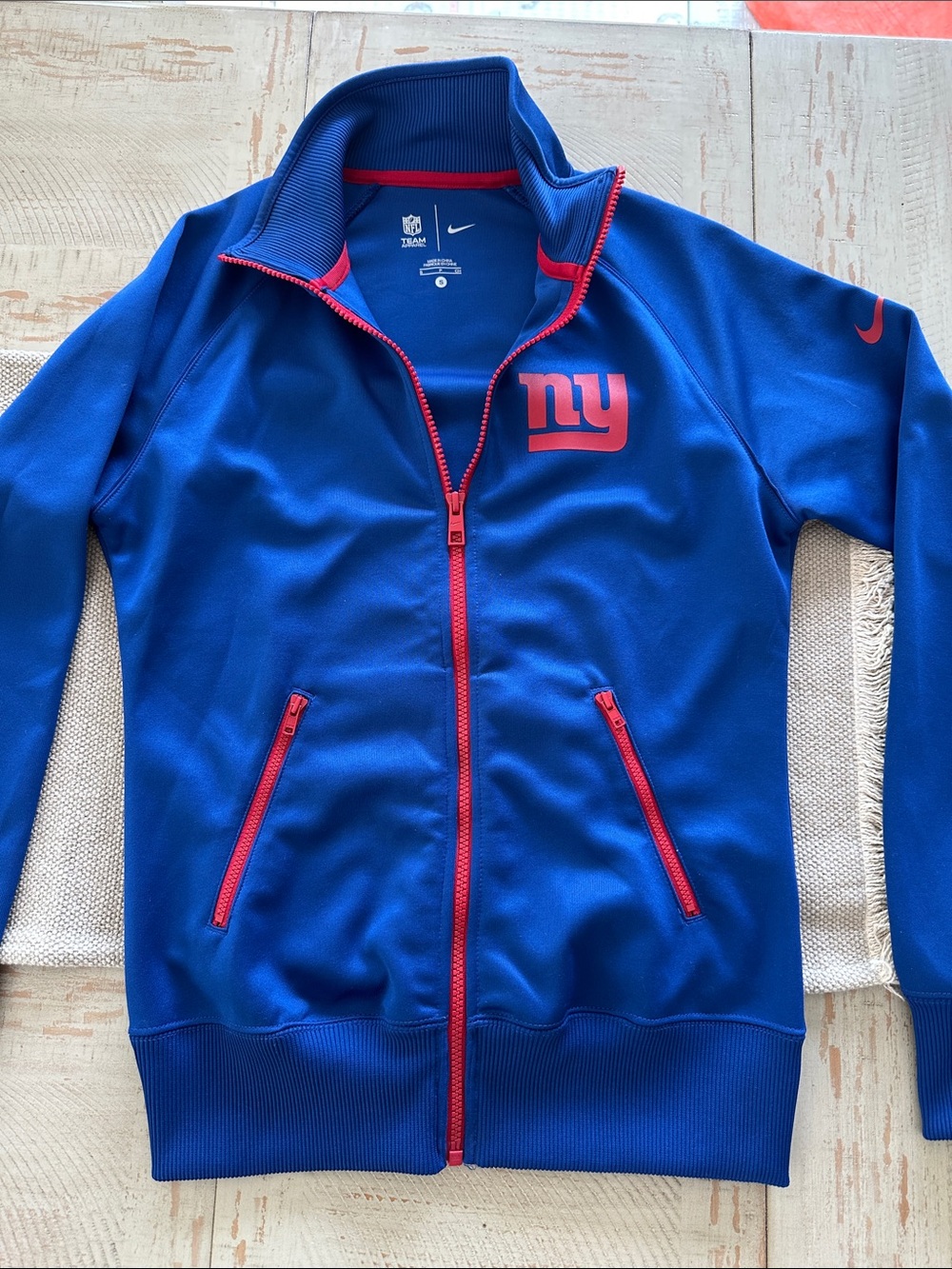 Nike New York Giants Blue Track Jacket